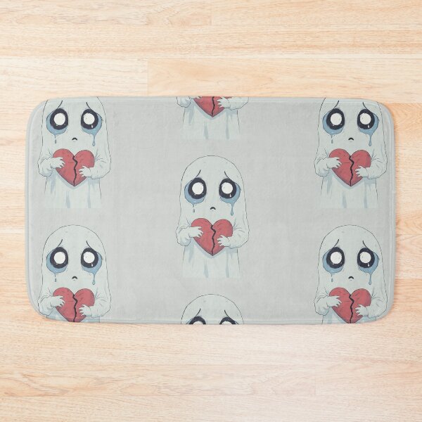 Item preview, Broken-Hearted Ghost Pastel Gray Illustration designed and sold by MadeByHaresShop.