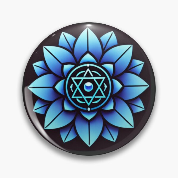 Item preview, Throat Chakra Symbol with Vibrant Blue Lotus Design designed and sold by SacredPractice.