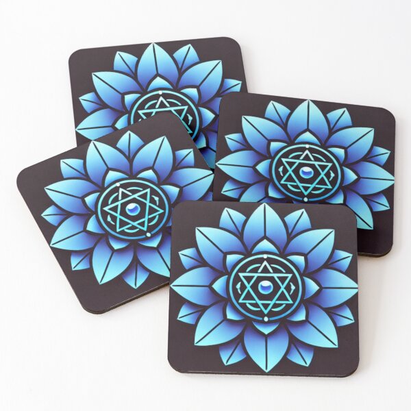 Item preview, Throat Chakra Symbol with Vibrant Blue Lotus Design designed and sold by SacredPractice.