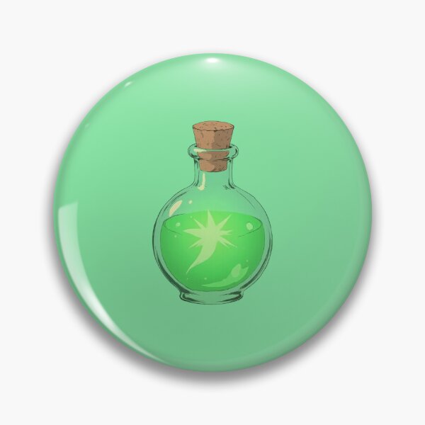 Item preview, Glowing Green Healing Elixir Comic Style designed and sold by MadeByHaresShop.