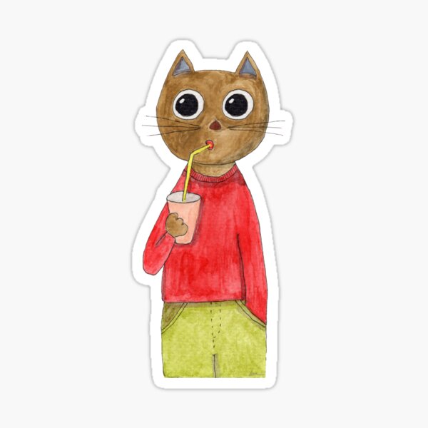 Refreshing Cat Sticker
