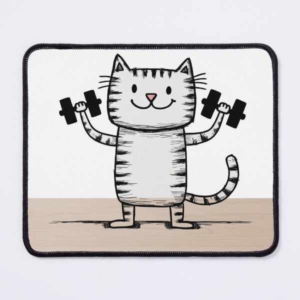 Item preview, Feline Workout Warrior designed and sold by uapparel.