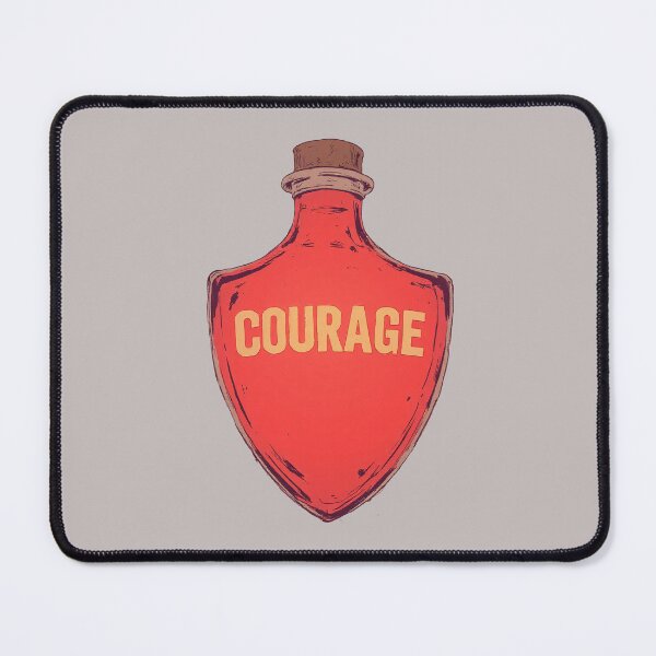 Item preview, Glowing Courage Shield Potion Comic Style Illustration designed and sold by MadeByHaresShop.