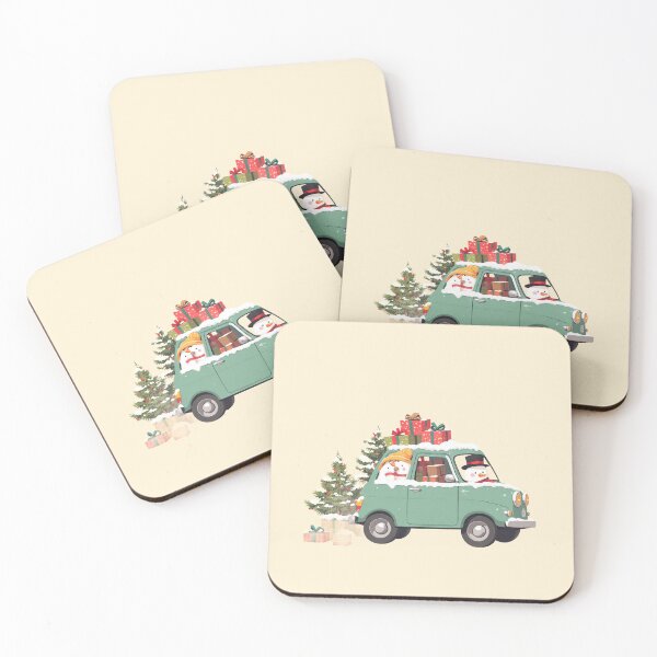 Item preview, Snowy Ride Kawaii Christmas Car designed and sold by kahida.