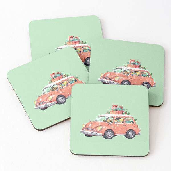 Item preview, Snowy Cute Car Kawaii Presents & Twinkling Lights designed and sold by kahida.