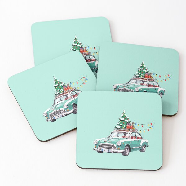 Item preview, Snowy Kawaii Caravan Twinkling Lights & Evergreen Delight designed and sold by kahida.