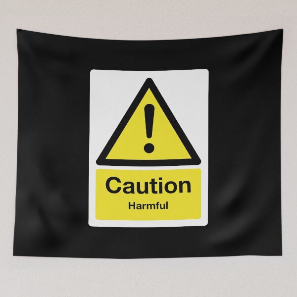 Item preview, Caution: Harmful Sign (on black) designed and sold by STUDIO-72.