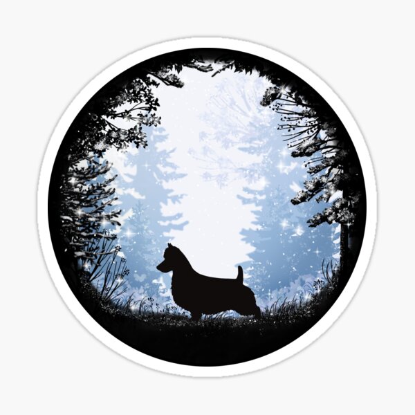 Item preview, “First Snow” Australian Terrier designed and sold by Spinyflowerart.