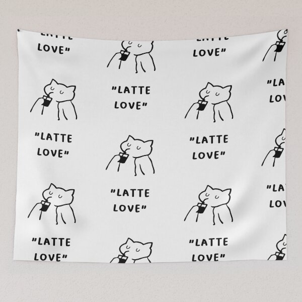 Item preview, Latte Love – Sweet Cat Coffee Design designed and sold by RM-Journey.