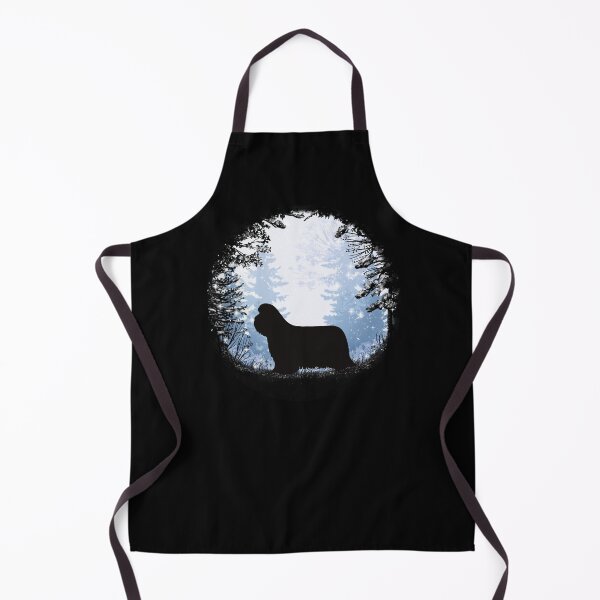 Item preview, “First Snow” Bearded Collie designed and sold by Spinyflowerart.