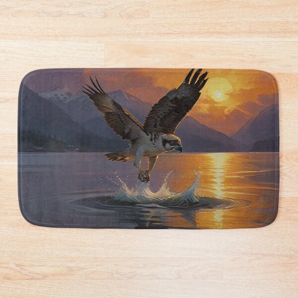 Item preview, Osprey Makes a Catch at Dusk  designed and sold by Skye Ryan-Evans.