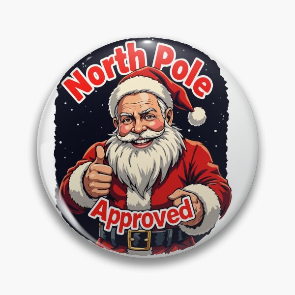 Item preview, North Pole approved Cartoon-style Image of Santa Claus designed and sold by MindnPixels.
