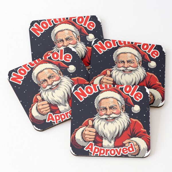 Item preview, North Pole approved Cartoon-style Image of Santa Claus designed and sold by MindnPixels.