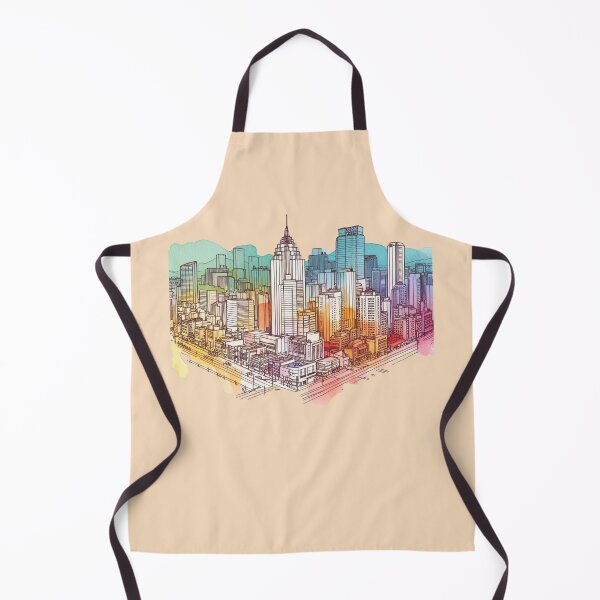 Item preview, Minimalist Haeundae Downtown City Korea Sticker | Retro 3D Landscape Design SEO-Optimized, designed and sold by PaintMeWorld.