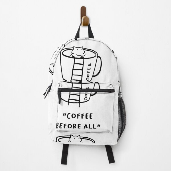 Item preview, Coffee Before All – Priority Cat Coffee Illustration designed and sold by RM-Journey.