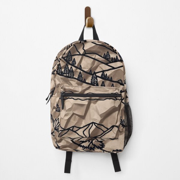 Item preview, Line Drawing Of Mountain Landscape On Kraft Paper designed and sold by Ciervo Primavera.