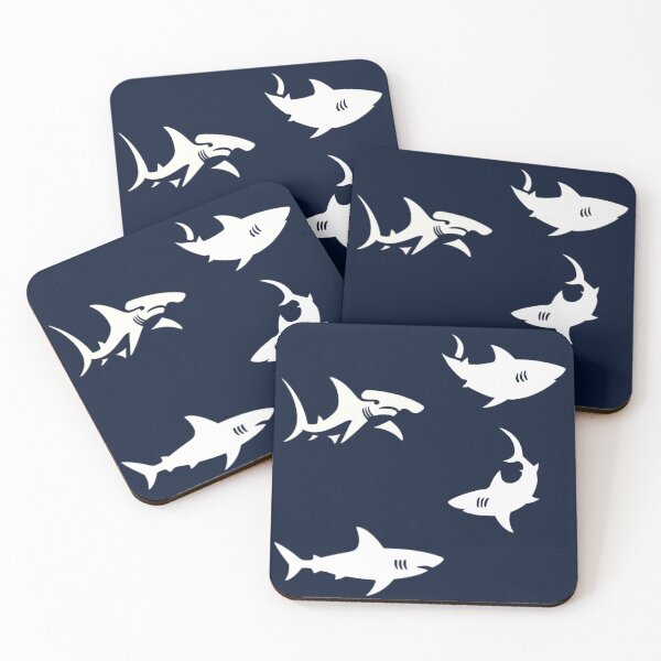 Item preview, Shark silhouette pattern  designed and sold by DaintyDooodles.