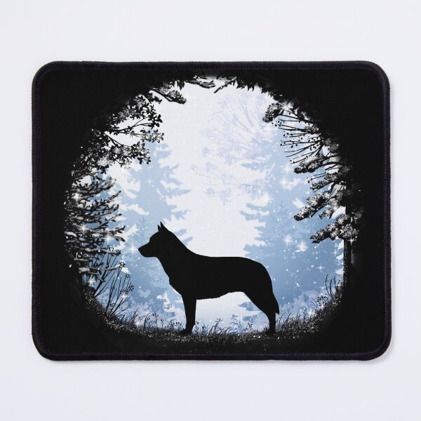 Item preview, “First Snow” Australian Cattle Dog Heeler designed and sold by Spinyflowerart.