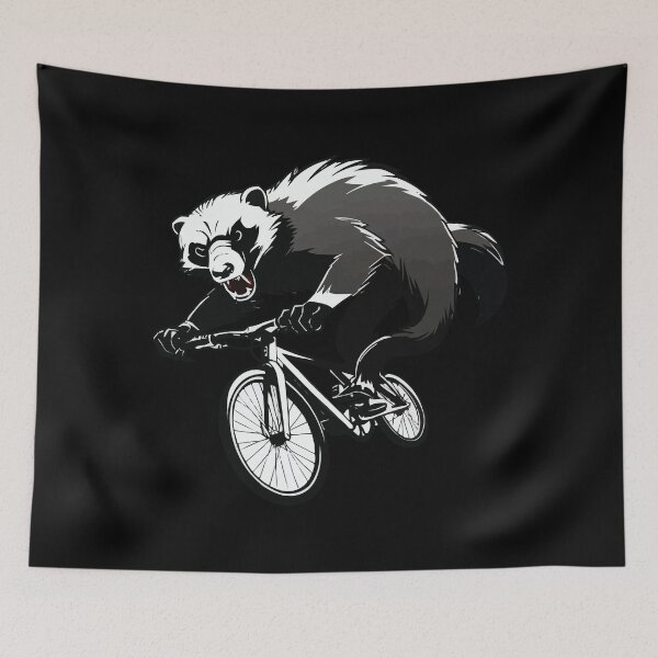 Item preview, Honey Badger on a bicycle designed and sold by Getup-clothing.