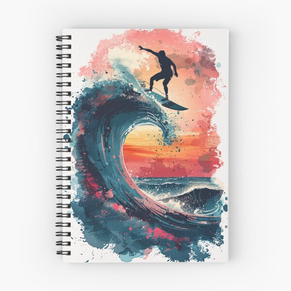 Item preview, Expressive Surf Silhouettes with Energetic Wave Design designed and sold by Piotrek0001.