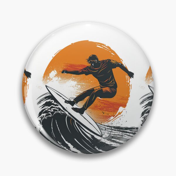 Item preview, Coastal Adventure Featuring Surfers and Abstract Waves designed and sold by Piotrek0001.