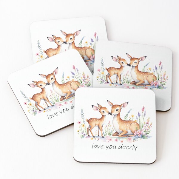Item preview, Love You Deerly Watercolor Art for Mom designed and sold by Magnolia Valley Art.