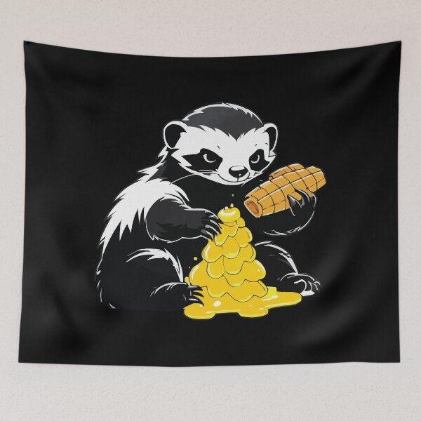 Item preview, Honey Badger eating honey designed and sold by Getup-clothing.