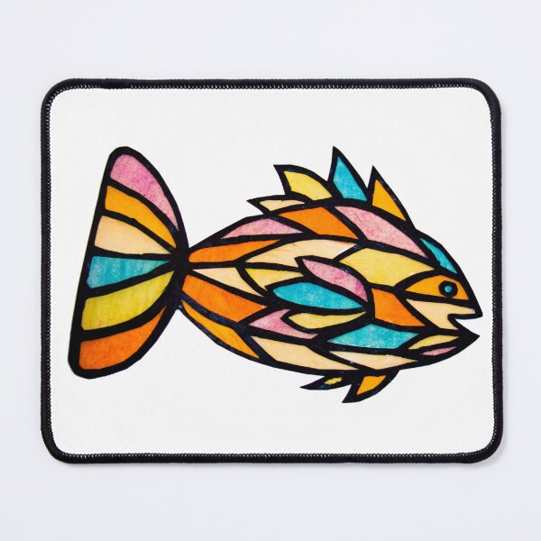 Item preview, Stained glass window fish designed and sold by stitchling.