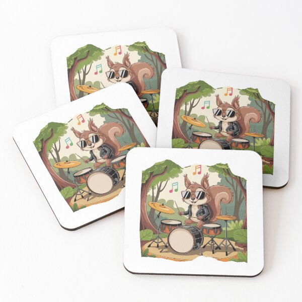 Item preview, Squirrel Playing Drums designed and sold by Mateusz Majcherek.