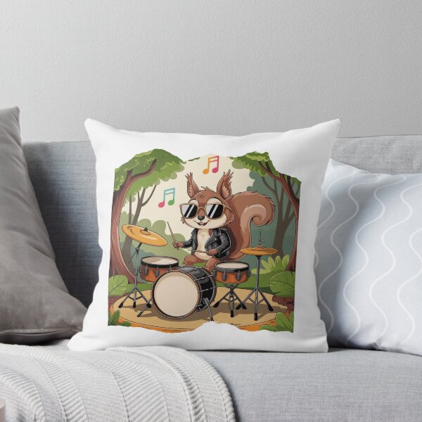 Item preview, Squirrel Playing Drums designed and sold by Mateusz Majcherek.