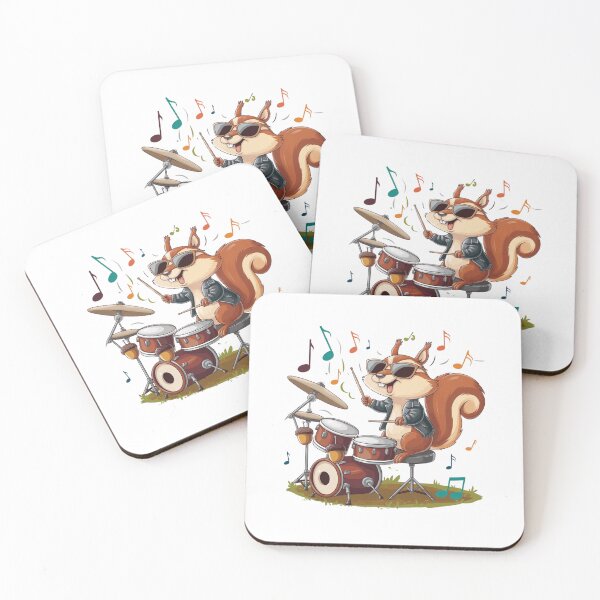 Item preview, Squirrel Playing Drums designed and sold by Mateusz Majcherek.