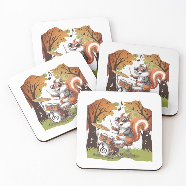 Item preview, Squirrel Playing Drums designed and sold by Mateusz Majcherek.