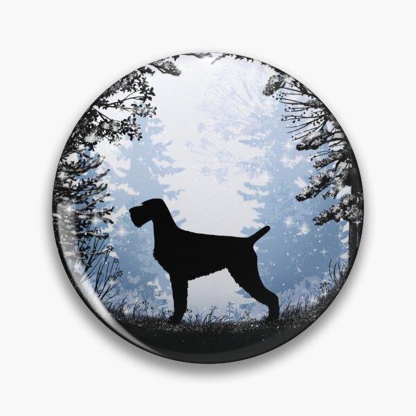 Item preview, “First Snow” German Wirehaired Pointer deutsch drahthaar designed and sold by Spinyflowerart.