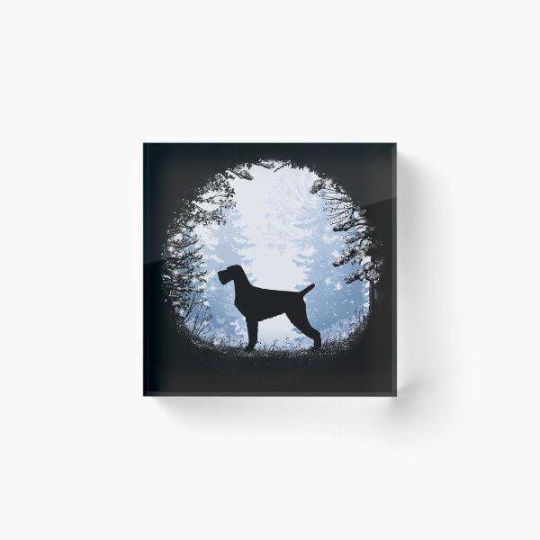 Item preview, “First Snow” German Wirehaired Pointer deutsch drahthaar designed and sold by Spinyflowerart.