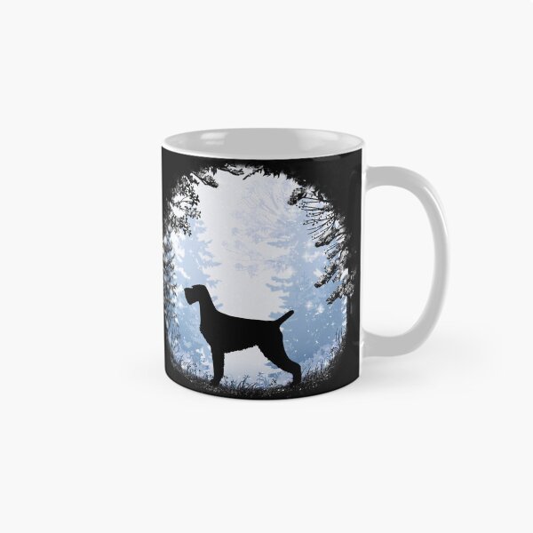 Item preview, “First Snow” German Wirehaired Pointer deutsch drahthaar designed and sold by Spinyflowerart.