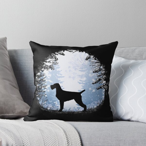 Item preview, “First Snow” German Wirehaired Pointer deutsch drahthaar designed and sold by Spinyflowerart.