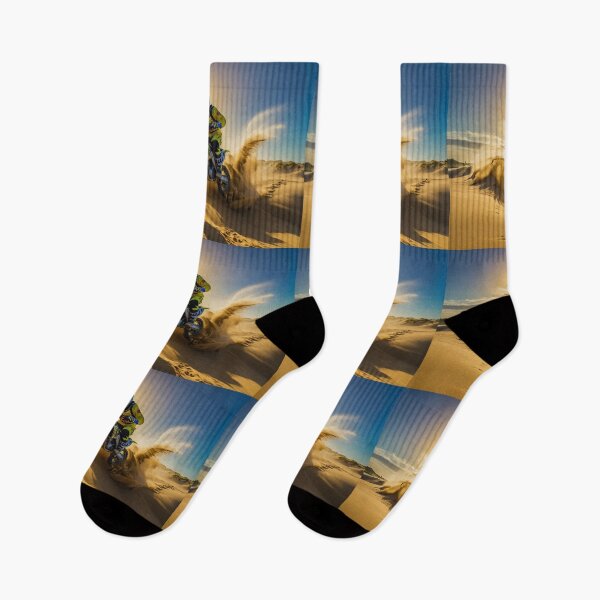 Item preview, Motocross Rider Carving the Dunes designed and sold by Skye Ryan-Evans.
