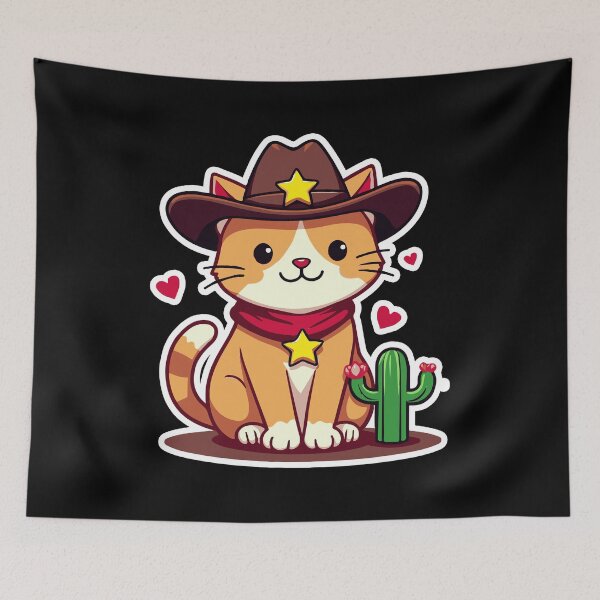 Item preview, Western Cat Sheriff Aesthetic designed and sold by SleekVisuals.