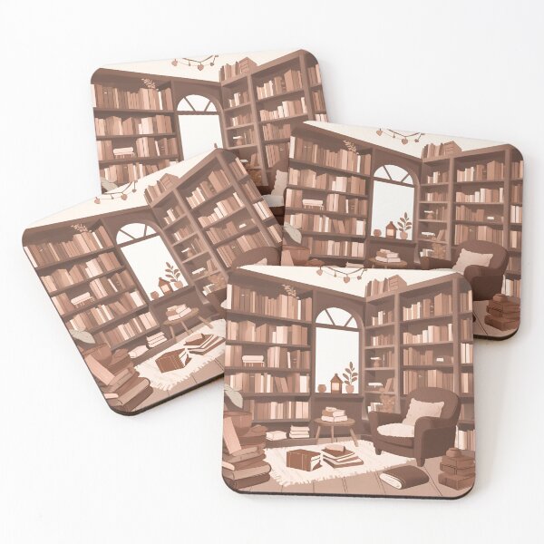 Item preview, Cozy Chocolate Brown Library designed and sold by Wildflowerfae.
