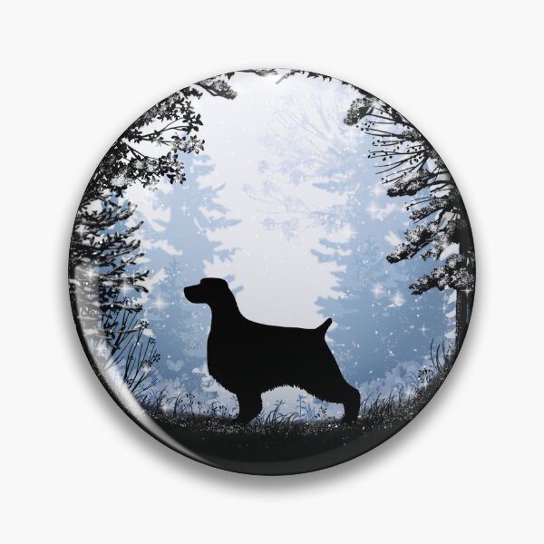Item preview, “First Snow” English Springer Spaniel designed and sold by Spinyflowerart.