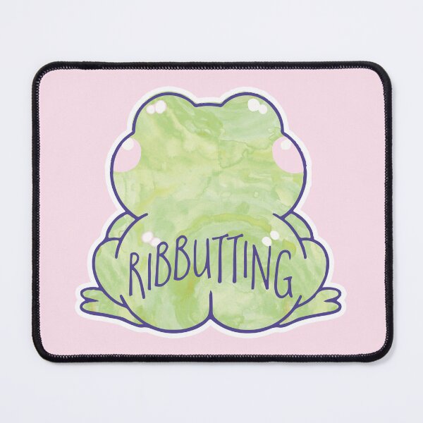 Item preview, Funny Frog Butt Design – Ribbutting Cartoon Frog Pun designed and sold by hitechmom.