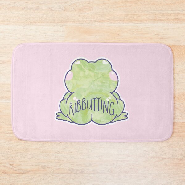 Item preview, Funny Frog Butt Design – Ribbutting Cartoon Frog Pun designed and sold by hitechmom.