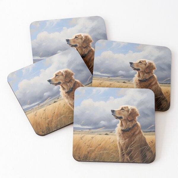 Item preview, Golden Retriever in Field designed and sold by Samuelsboro.