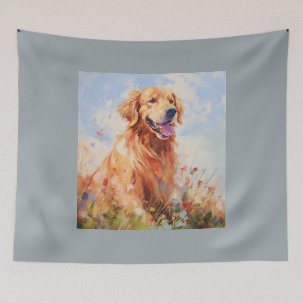 Item preview, Golden Retriever with Flowers designed and sold by Samuelsboro.