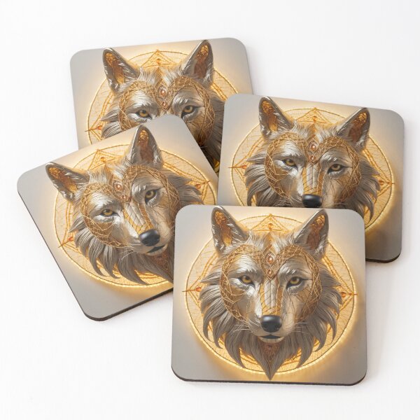 Item preview, Golden Silk Thread Wolf designed and sold by RebelPaintBrush.