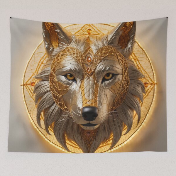 Item preview, Golden Silk Thread Wolf designed and sold by RebelPaintBrush.