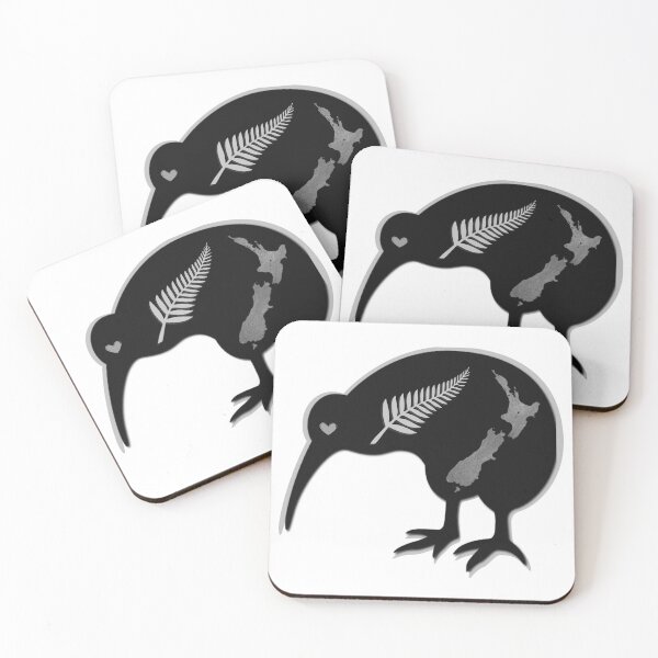 Item preview, New Zealand Proud Kiwi Bird Fern Map designed and sold by Down Downunder.