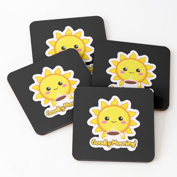 Item preview, Goodly Morning Cute Smiling sun with coffee designed and sold by SleekVisuals.