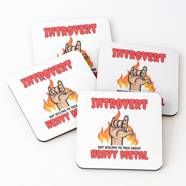 Item preview, Introvert, But Willing to Talk About Heavy Metal – Funny Music Design designed and sold by JCRockDesign.
