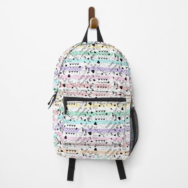 Item preview, Synchronized Skating Black and White, Pastel Rainbow Striped Design designed and sold by Purposely Designed.